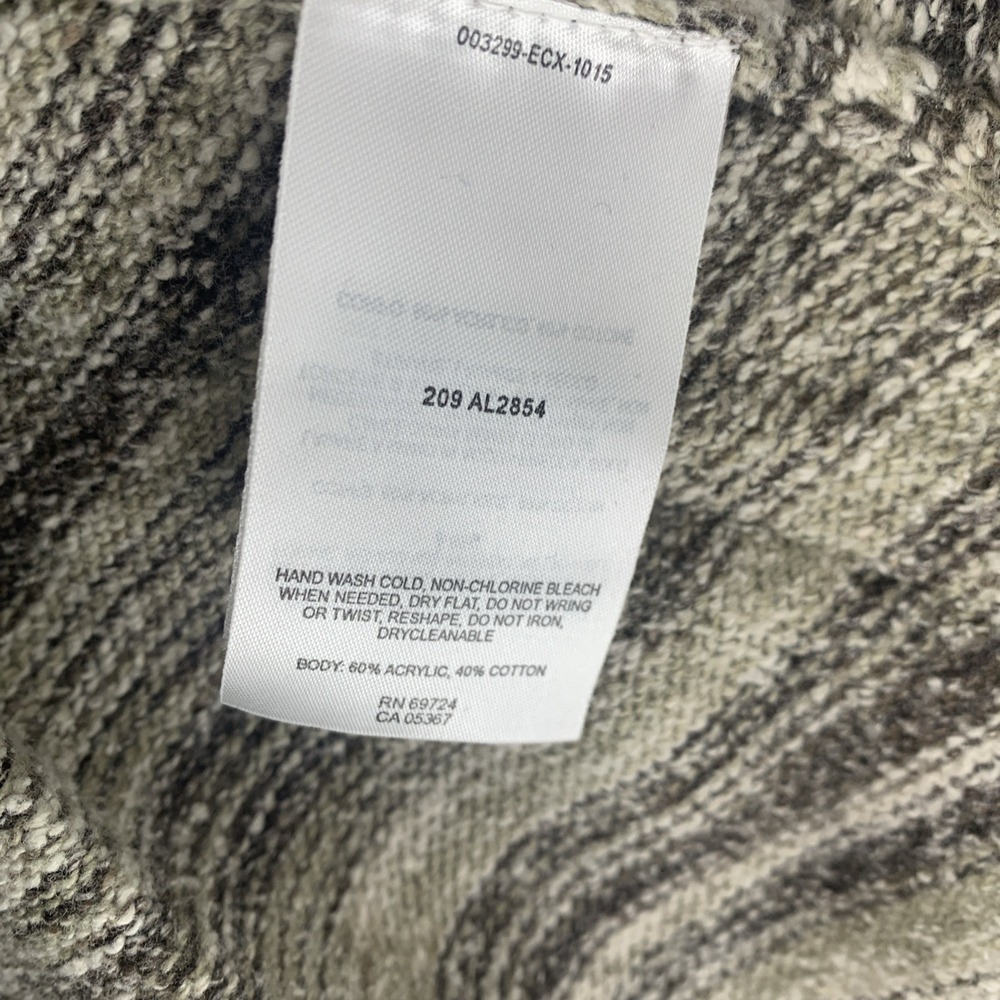 Women's Columbia Sweater Earth Tone Striped Size Large Side Slit Accent - Picture 7 of 9
